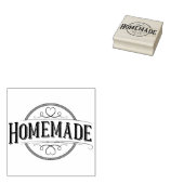 Zelfgemaakte  Label Wood Stamp Rubberstempel (Gestempeld)