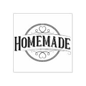 Zelfgemaakte  Label Wood Stamp Rubberstempel (Afrduk)