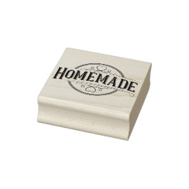 Zelfgemaakte Label Wood Stamp Rubberstempel