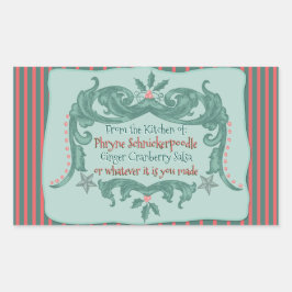 Zelfgemaakte late Victoriaans kerst - gepersonalis Rechthoekige Sticker