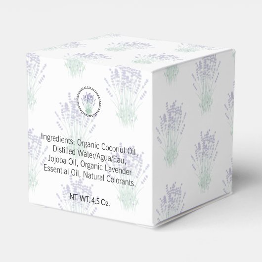Zelfgemaakte Lavendel Bad Bomb Box Bedankdoosjes (Achterkant)