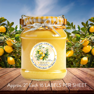 Zelfgemaakte Lemon Curd Canning 2 in 16   Postzege Sticker