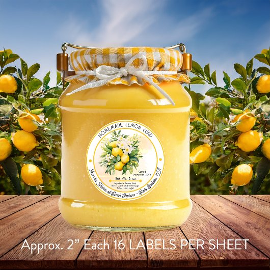 Zelfgemaakte Lemon Curd Canning 2 in 16 | Postzege Sticker