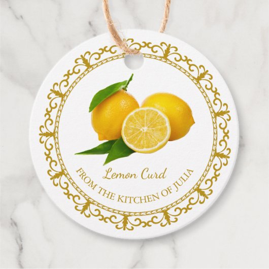 Zelfgemaakte Lemon Curd Hang Label l Wit (Voorkant)
