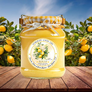 Zelfgemaakte Lemon Curd Lemon Bouquet Canning Ronde Sticker