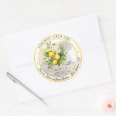 Zelfgemaakte Lemon Curd Lemon Bouquet Canning Ronde Sticker (Envelop)
