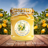 Zelfgemaakte Lemon Curd Lemon Bouquet Canning Sticker