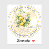 Zelfgemaakte Lemon Curd Lemon Bouquet Canning Sticker (Vel)