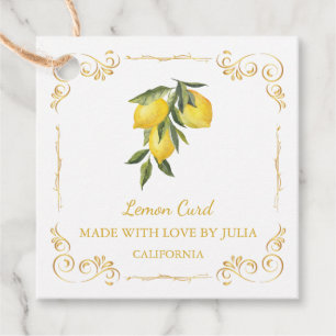  Zelfgemaakte Lemon Curd Square Hang Label