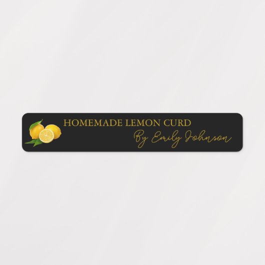 Zelfgemaakte Lemon Curd Thin Label (Design 1)