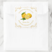 zelfgemaakte Lemon Jam Square Label (Tas)