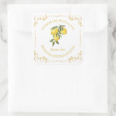  zelfgemaakte Lemon Jam Square Label (Tas)