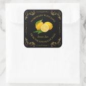 zelfgemaakte Lemon Jam Square Label (Tas)
