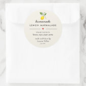 Zelfgemaakte Lemon marmelade Moderne Jar Ronde Sticker (Tas)