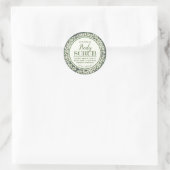 Zelfgemaakte lichaamsscrub ingrediënten groene bot ronde sticker (Tas)