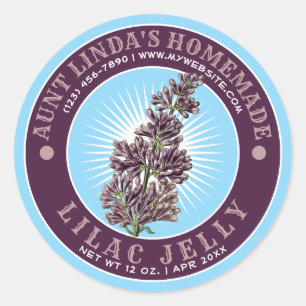  Zelfgemaakte Lila Jelly Sjabloon Ronde Sticker