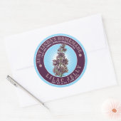  Zelfgemaakte Lila Jelly Sjabloon Ronde Sticker (Envelop)