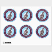  Zelfgemaakte Lila Jelly Sjabloon Ronde Sticker (Vel)