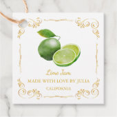  Zelfgemaakte Limoen Jam Square Hang Label (Voorkant)