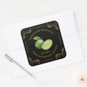 zelfgemaakte Limoen Jam Square Label (Envelop)