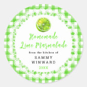 Zelfgemaakte Limoen Marmalade Canning Label (Voorkant)