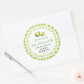 Zelfgemaakte limoenmarmelade pot-etiket ronde sticker (Envelop)