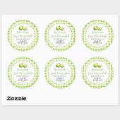 Zelfgemaakte limoenmarmelade pot-etiket ronde sticker (Vel)