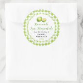 Zelfgemaakte limoenmarmelade pot-etiket ronde sticker (Tas)