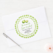 Zelfgemaakte limoensiroop fleslabel ronde sticker (Envelop)