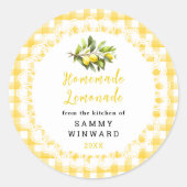 Zelfgemaakte limonade Drink label (Voorkant)