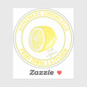Zelfgemaakte Limoncello - 100% biologisch - Waterd Sticker (Vel)