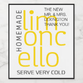 Zelfgemaakte Limoncello Bruiloft Gast Favor Label Wijn Etiket (Enkel label)