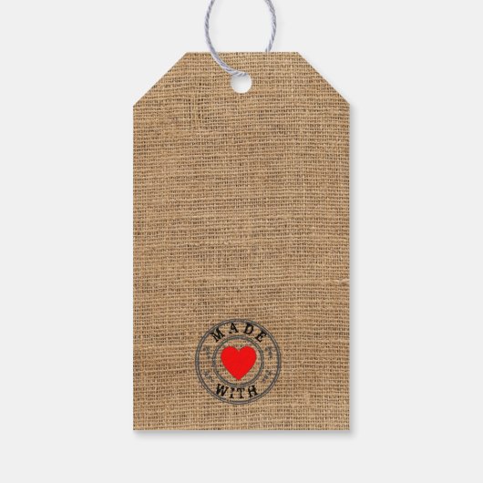 Zelfgemaakte Limoncello Burlap Look Bottle Hang La Cadeaulabel (Achterkant)