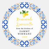 Zelfgemaakte Limoncello Drink Label (Voorkant)