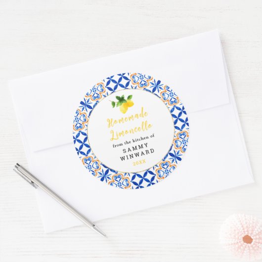 Zelfgemaakte Limoncello Drink Label (Envelop)