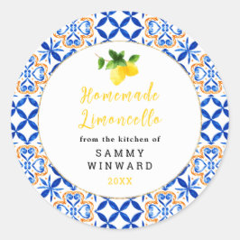 Zelfgemaakte Limoncello Drink Label