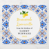 Zelfgemaakte Limoncello Drink Likeurfles Etiket (Enkel label)