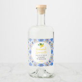 Zelfgemaakte Limoncello Drink Likeurfles Etiket (Voorkant)