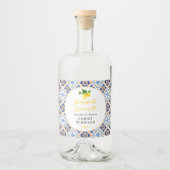 Zelfgemaakte Limoncello Drink Likeurfles Etiket (Voorkant)