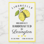 Zelfgemaakte limoncello likeur kleine fles label | voedselcontainer etiket (Enkel label)