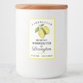 Zelfgemaakte limoncello likeur kleine fles label | voedselcontainer etiket (Voorkant)