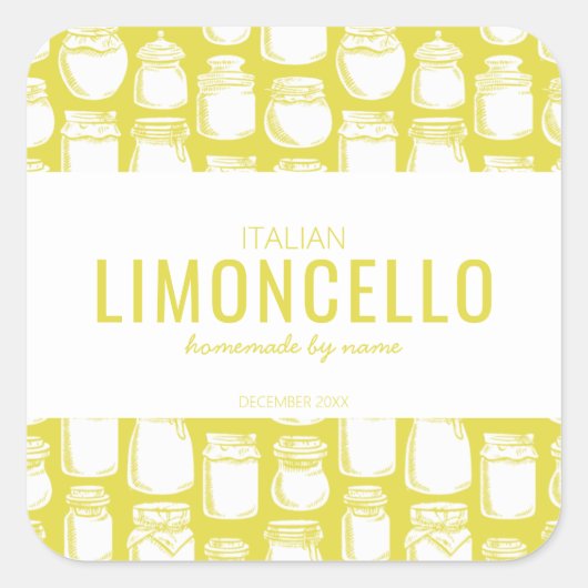 Zelfgemaakte Limoncello Sticker (Voorkant)
