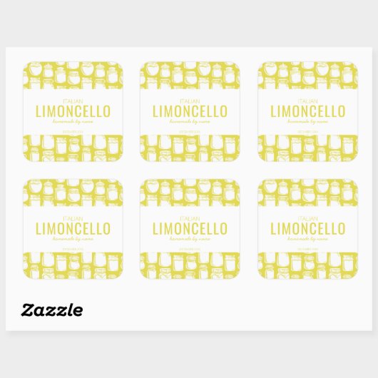 Zelfgemaakte Limoncello Sticker (Vel)