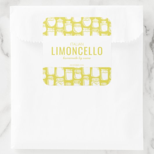 Zelfgemaakte Limoncello Sticker (Tas)