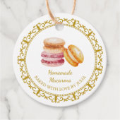  zelfgemaakte macarons hangen Label (Voorkant)