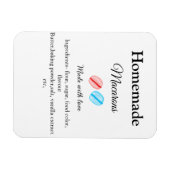 Zelfgemaakte macarons toevoegen ingrediënten gemaa magneet (Horizontaal)