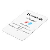 Zelfgemaakte macarons toevoegen ingrediënten gemaa magneet (Linkerzijde)