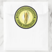  zelfgemaakte maïs tortillas Sjabloon Ronde Sticker (Tas)