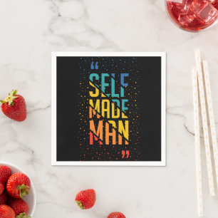 Zelfgemaakte man Grappige LGBTQ Pride maand Servet