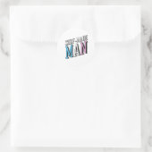 Zelfgemaakte man ronde sticker (Tas)
